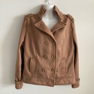 Yoki New York Brown Pea Coat Jacket Size XL